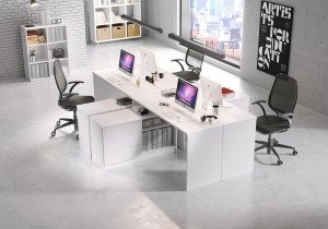 Radni stol Teo - bijela