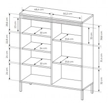 Laski meble - Visoka komoda Senso 3D - Crna