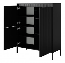 Laski meble - Visoka komoda Senso 3D - Crna