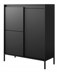 Visoka komoda Senso 3D - Crna