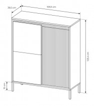 Laski meble - Visoka komoda Senso 3D - Crna