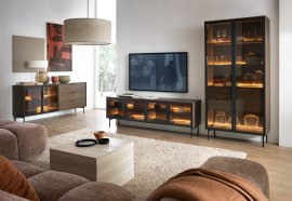 Dnevni boravak Lumi - hrast dune/crna