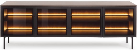 TV komoda Lumi D - hrast dune/crna