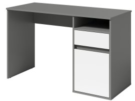 Pisaći stol Billa 60 - grafit/bijela