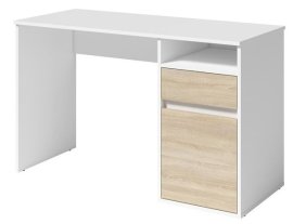 Pisaći stol Billa 60 - bijela/hrast sonoma