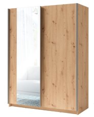 Garderobni ormar s kliznim vratima s ogledalom Gozo III 11 - hrast artisan
