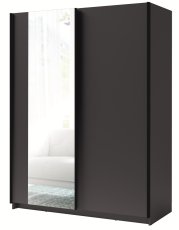 Garderobni ormar s kliznim vratima s ogledalom Gozo III 10 - grafit