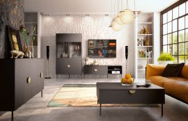 Dnevni boravak i blagovaonica Mond - crna