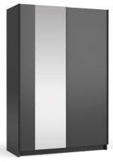 Garderobni ormar s kliznim vratima s ogledalom Sofia 08 - crna