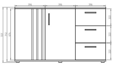 Meblosiek - Komoda Toll 03 B - bijela