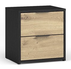 Komplet dviju noćnih ormarića Upsala 23 B - crna grafit/hrast artisan