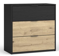 Komoda Upsala 27 B - crna grafit/hrast artisan