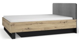 Podizni krevet Upsala 81 B - 160x200 cm - crna grafit/hrast artisan