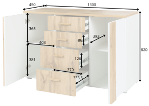 Meblosiek - Komoda Wood II 03 FSC B
