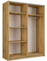 Meblosiek - Garderobni ormar s kliznim vratima Bayadero 10 III - artisan hrast