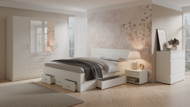 Krevet s ladicama Mons - 180x200 cm - bijela