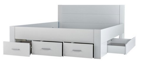 Meblosiek - Krevet s ladicama Mons - 180x200 cm - bijela