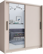 Meblosiek - Garderobni ormar s kliznim vratima Baku 10 - 150 cm - kašmir bež