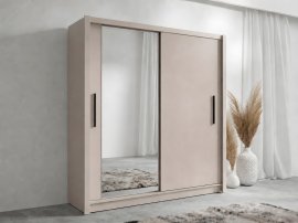 Garderobni ormar s kliznim vratima Baku 12 - 205 cm - kašmir bež