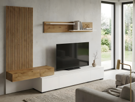 TV regal Kipp - artisan hrast/bijela