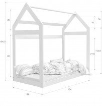 AJK Meble - Krevet Domek 1608 - 80x160 cm (3 boje)