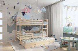 Krevet na kat Jacek 3 s dodatnim ležajem - 90x200 cm