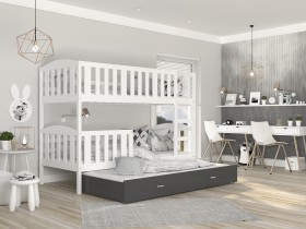 AJK Meble - Krevet na kat Kubus 3 MDF s dodatnim ležajem - 80x160 cm