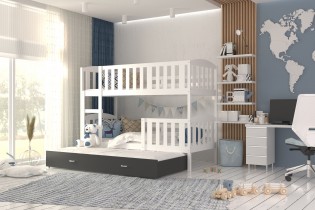 AJK Meble - Krevet na kat Kubus 3 MDF s dodatnim ležajem - 80x160 cm