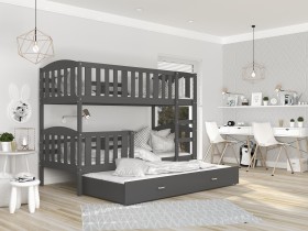 AJK Meble - Krevet na kat Kubus 3 MDF s dodatnim ležajem - 80x160 cm