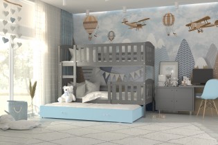 AJK Meble - Krevet na kat Kubus 3 MDF s dodatnim ležajem - 90x200 cm