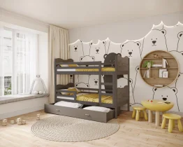 AJK Meble - Krevet na kat Max 3 MDF s dodatnim ležajem - 80x160 cm