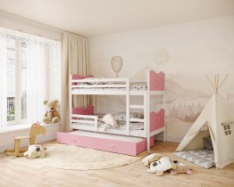 AJK Meble - Krevet na kat Max 3 MDF s dodatnim ležajem - 80x160 cm