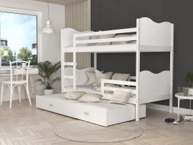 AJK Meble - Krevet na kat Max 3 MDF s dodatnim ležajem - 80x160 cm