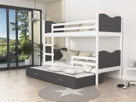 AJK Meble - Krevet na kat Max 3 MDF s dodatnim ležajem - 80x160 cm