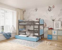 AJK Meble - Krevet na kat Max 3 MDF s dodatnim ležajem - 80x160 cm