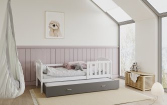 AJK Meble - Krevet s dodatnim ležajemm Kubus P2 MDF - 90x200 cm