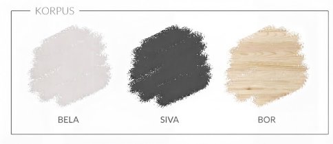 AJK Meble - Krevet s dodatnim ležajem Kubus P2 - 90x200 cm