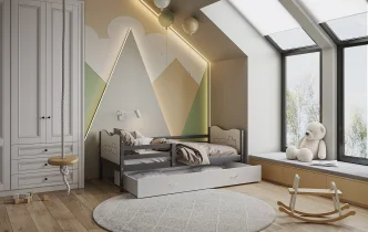 AJK Meble - Krevet s dodatnim ležajem Max P2 MDF - 80x160 cm