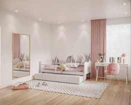 AJK Meble - Krevet s dodatnim ležajem Max P2 MDF - 80x160 cm