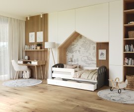 Krevet Happy 2009 - 90x200 cm - bijelo/siva