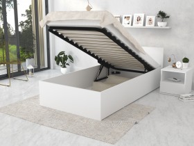 AJK Meble - Krevet sa spremnikom Panama plus - 90x200 cm - bijela
