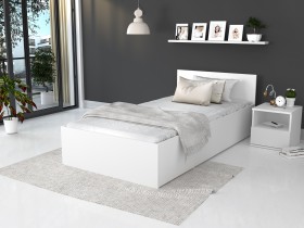 AJK Meble - Krevet sa spremnikom Panama plus - 90x200 cm - bijela