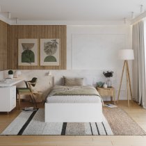 AJK Meble - Krevet Panama - 120x200 cm - bijela