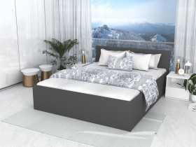 Krevet sa spremnikom Panama plus - 140x200 cm - siva