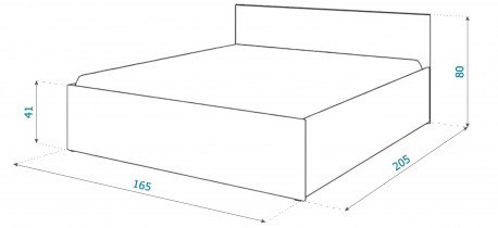 AJK Meble - Krevet sa spremnikom Panama plus graphic - 160x200 cm 