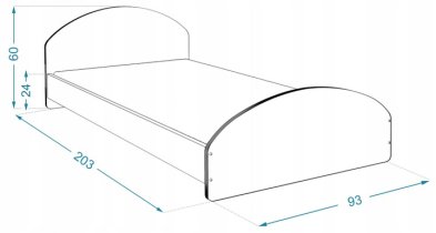 Dječji krevet Cross - 90x200 cm