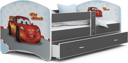 AJK Meble - Dječji krevet Lucky 80x140 cm - siva