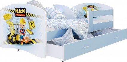 AJK Meble - Dječji krevet Lucky 80x160 cm - svijetloplava