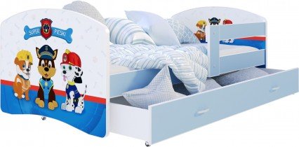 AJK Meble - Dječji krevet Lucky 80x180 cm - svijetloplava