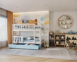 Bijela-svijetlo plava